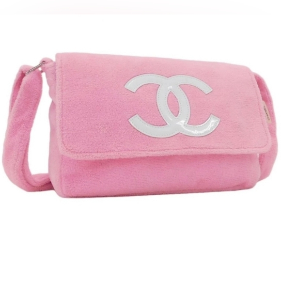 Chanel Precision Fuzzy Crossbody In Pink And White. Brand New! - Picture 1 of 16